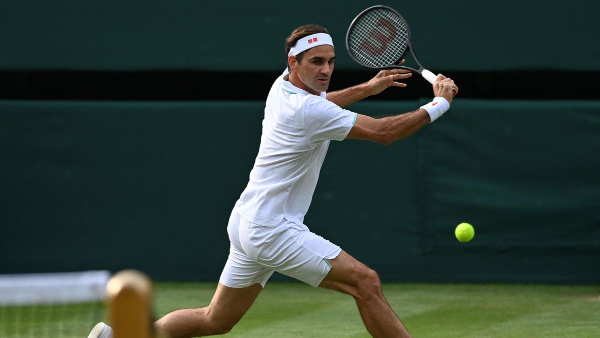 Roger Federer auf dem Tennisplatz